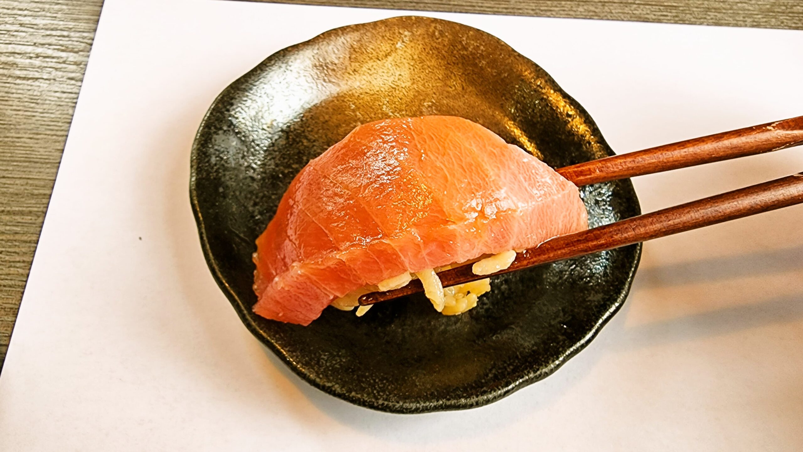 グリーンハウスのミナミマグロ中トロのアップ
