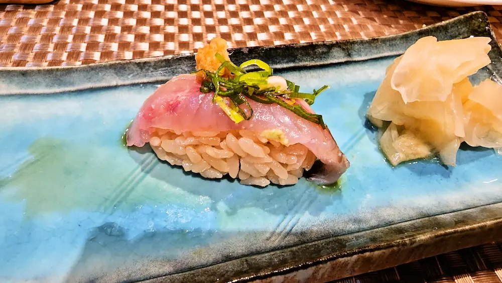 かなざし_アジ_光り物寿司