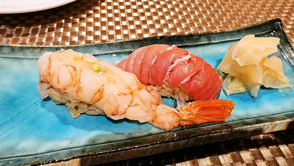 かなざし_エビ_中トロ_握り寿司