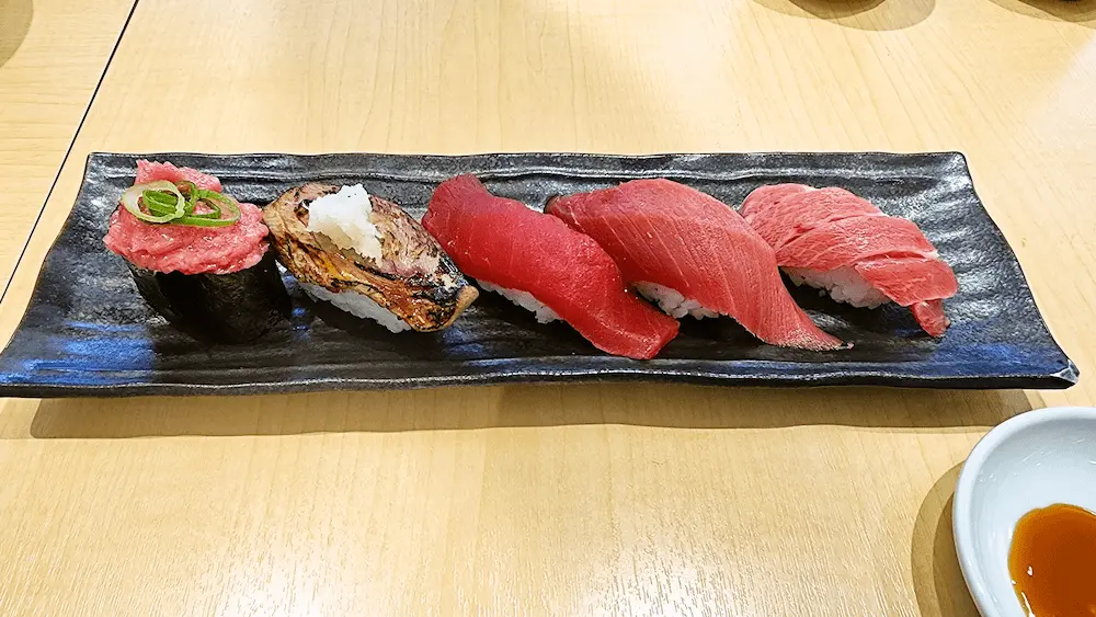 沼津魚がし鮨 本店のおまかせ本まぐろ5貫盛り