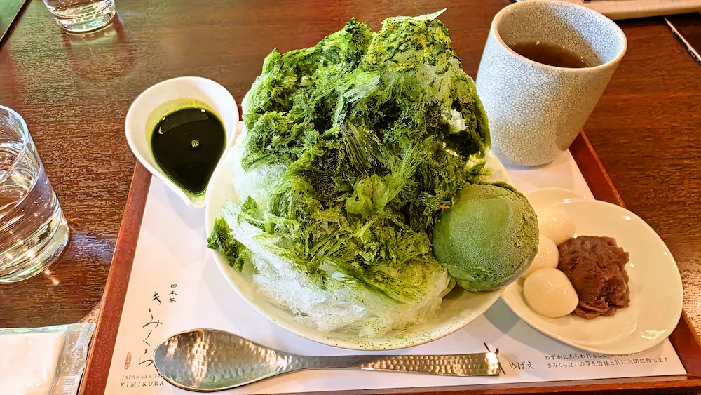 お茶処 きみくら本店の絹氷 贅沢抹茶かき氷