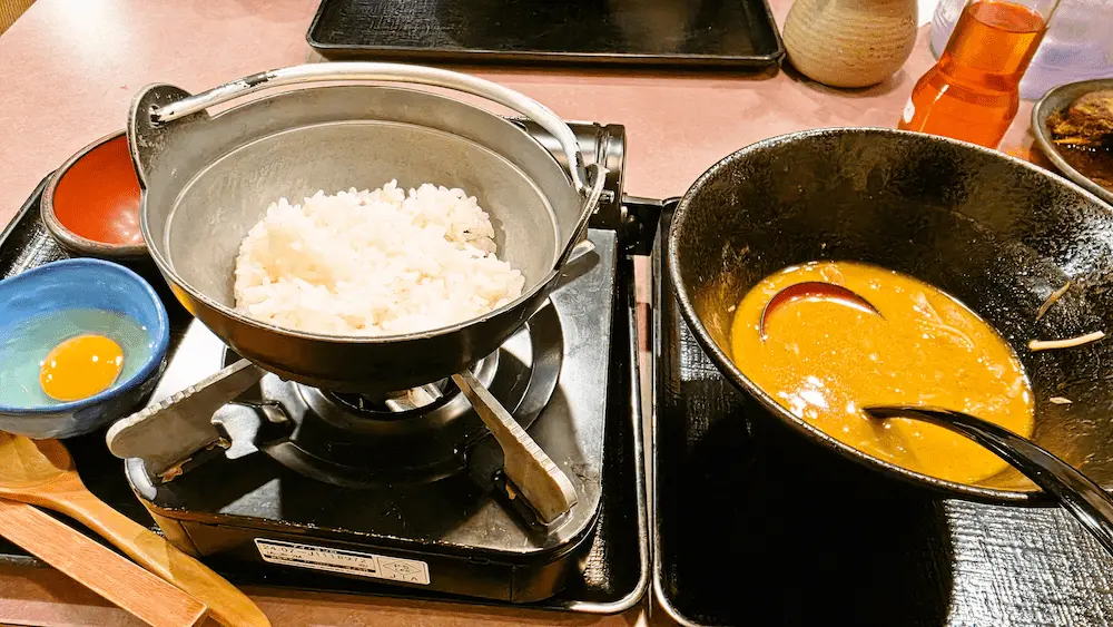 鐘壱の牛すじカレーラーメンリゾットセット