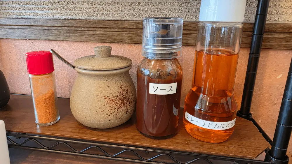 鐘壱の卓上調味料