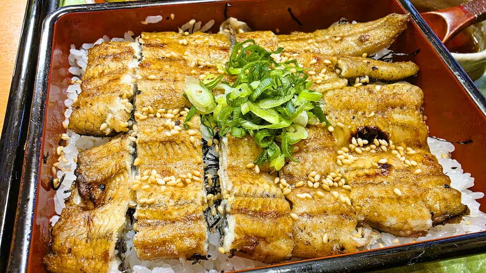 うなぎ大嶋の大志満重のアップ