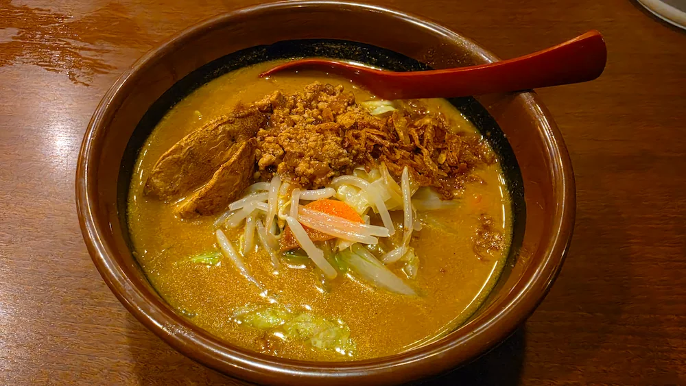 千代商店の北海道味噌野菜カレーらーめん