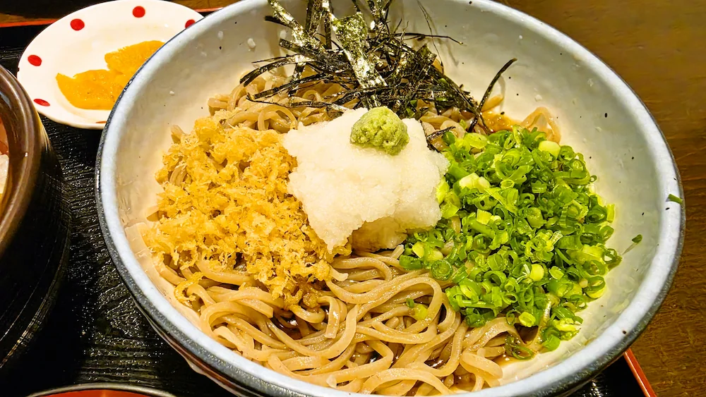 そば処 錨の暖簾とおろしそば