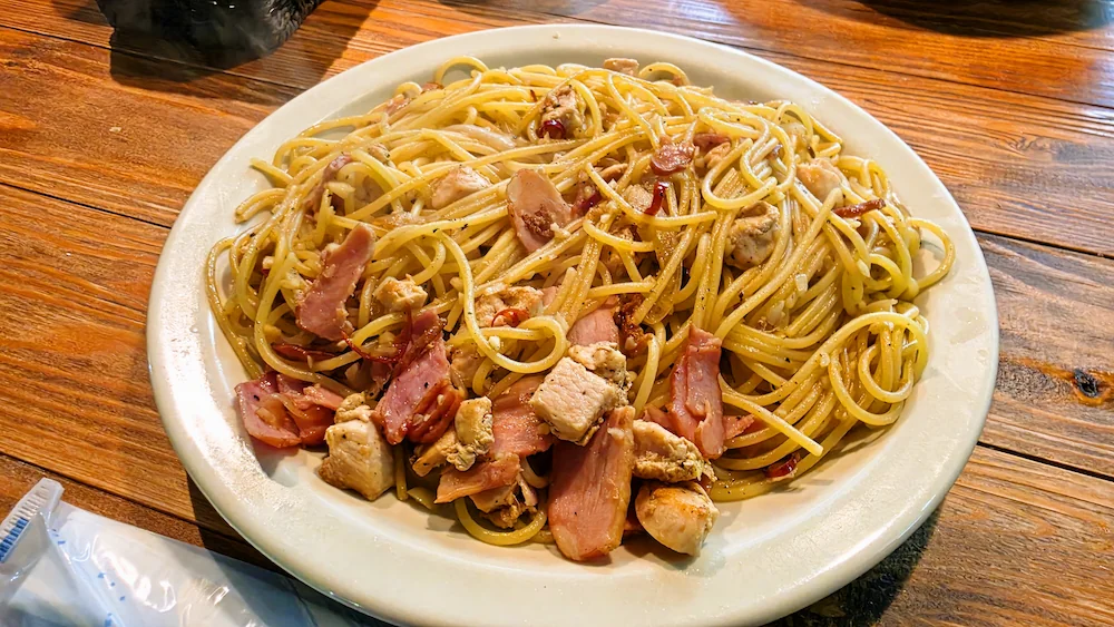 夢の中へ 二代目のガーリックスタミナスパゲティのアップ