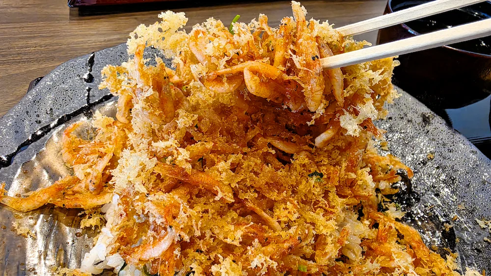 しずまえ食堂の桜えびのかき揚げ